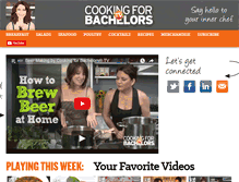 Tablet Screenshot of cookingforbachelors.tv